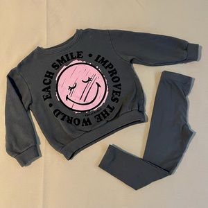 Zara x Smiley World Sweater and legging Set 3-4Y